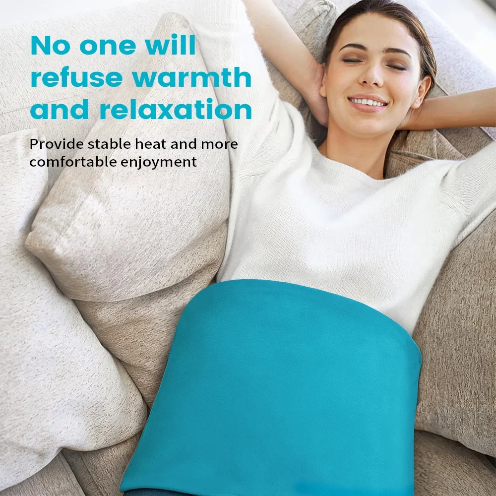 12" x 24" Heating Pad with 3 Heat Settings Auto Shut Off,Machine Washable Removable Cover Blue - Image 7
