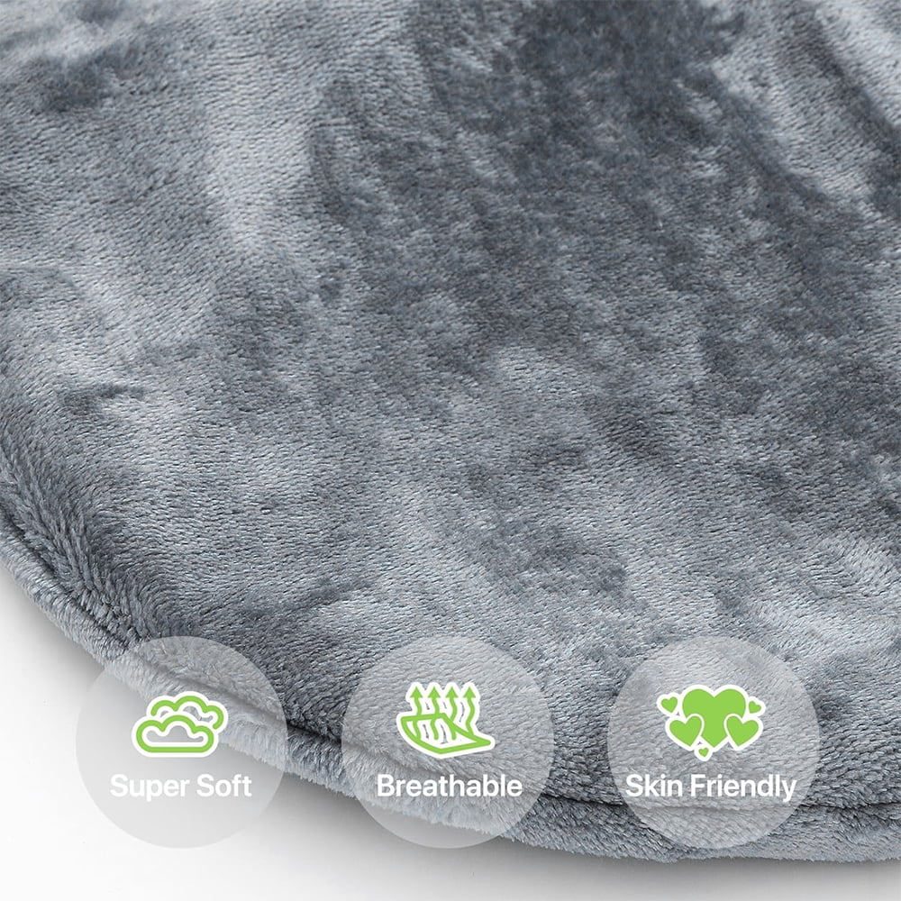 kibhous Electric Heat Pad for Neck and Shoulders, Heating Pad with 4 Heat Settings & Auto Shut off, Machine Washable Heating Pad, Gifts for Family, Gray - Image 5
