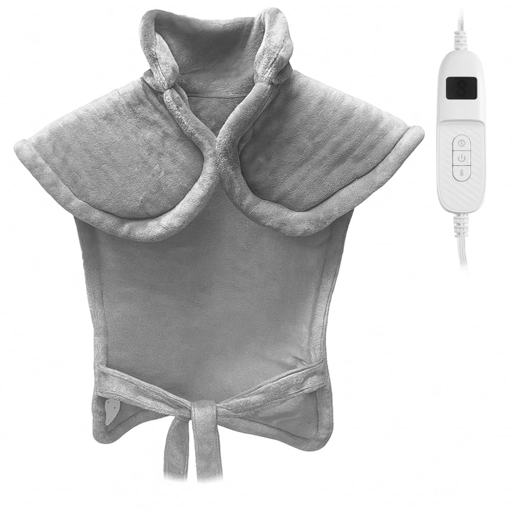 kibhous Heating Pad for Back, Neck and Shoulders, 24 x 33 inches with 10 Heating Levels ,Grey - Image 7